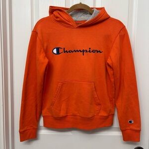 Orange Logo Hoodie | Champion Size L